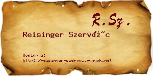 Reisinger Szervác névjegykártya